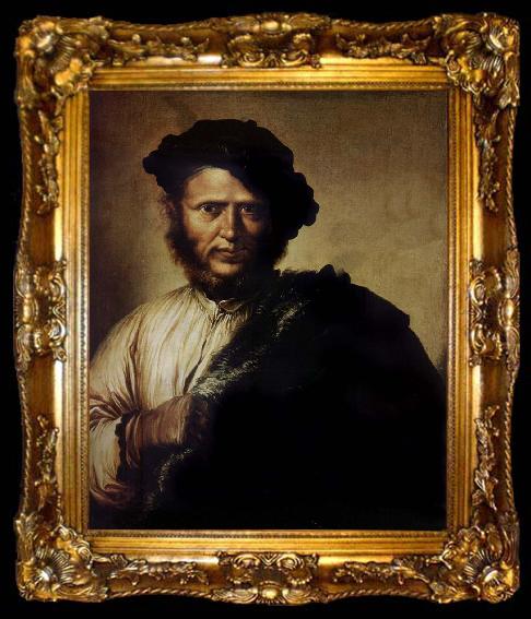 framed  Salvator Rosa Portrait of a man, ta009-2